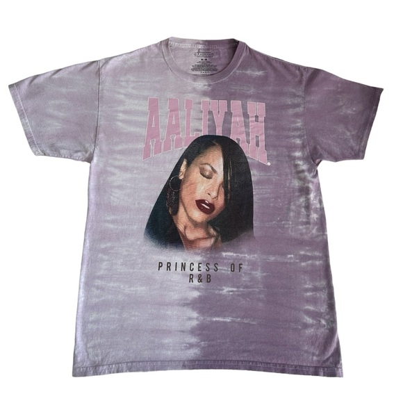 Aaliyah Other - Aaliyah Men's Unisex Tie Dye Princess of R&B T Shirt Purple Size M